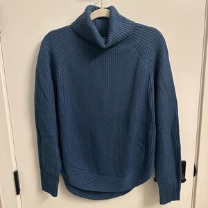 Aritzia Wilfred Blue Turtleneck Sweater